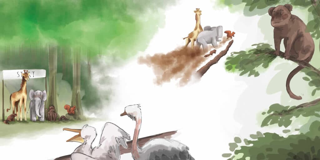 Therapeutisch prentenboek illustratie
